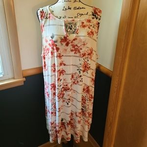 Sleeveless Plus Size Floral Dress